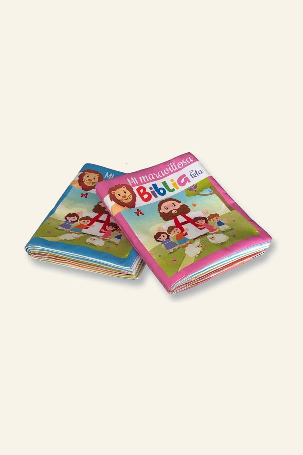 Biblia en tela para bebés, azul