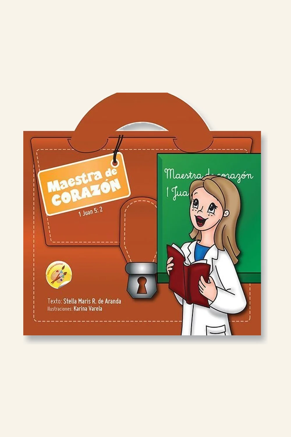 Maestra de corazón, cartilla para colorear